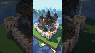 Minecraft How to build a Diorite Lake Castle shorts [upl. by Kanal943]