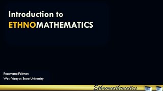 Introduction to Ethnomathematics [upl. by Garrett337]