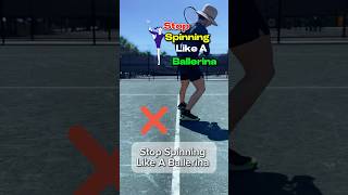 ❌ Stop spinning like a ballerina when you move forward into your shot tennistips tenniscoaching [upl. by Dahle687]