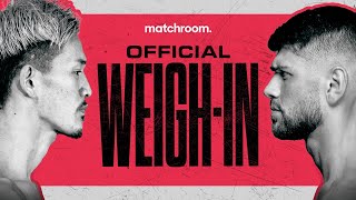 Kenichi Ogawa vs Joe Cordina Plus Undercard WeighIn [upl. by Notsgnal97]