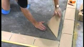 How to Tile amp Grout Part 3 Tiling The Floor The Best Way to tile a floor start to finish [upl. by Aicek84]