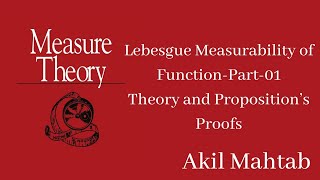 Measurability of Function31RoydenPart01 [upl. by Yelik227]