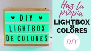 Haz tu propia LIGHTBOX DE COLORES  DIY [upl. by Aznerol239]