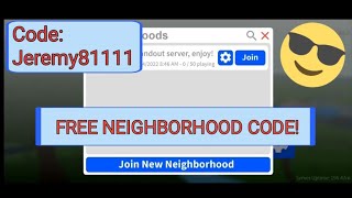 FREE BLOXBURG NEIGHBORHOOD CODE FOREVER LASTING Join my Neighborhood [upl. by Menendez]