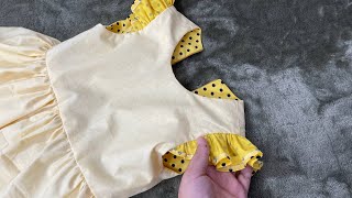 The best way to sew a lining for girls dress [upl. by Anitsrihc]