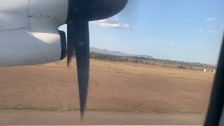 Malawian Airlines Dash 8  400 takeoff from Kamuzu International Airport Lilongwe [upl. by Gunzburg]