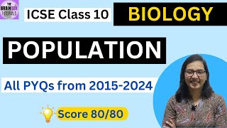 ICSE Class 10 Biology Population PYQs  Solution [upl. by Cote]