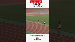 Gulveer singh makes new National record in 5000m national record paris olympics [upl. by Stannfield531]