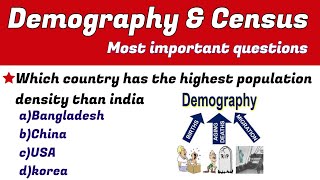 Demographic census of India MCQ demography census its features and functions [upl. by Merce]