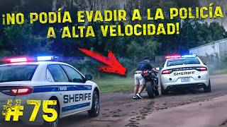 ¡La policía estadounidense persigue a un motociclista a velocidades peligrosas [upl. by Azzil]