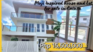 V17 15500000  3 Storey Brandnew Muji Inspired House and Lot for Sale in Greenwoods Cainta Rizal [upl. by Halette617]