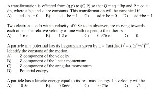 classical mechanics MCQ with answers [upl. by Yelsa]