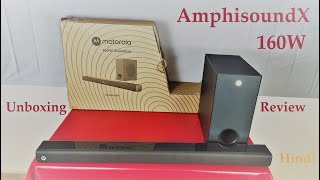 Motorola AmphisoundX 160W Dolby audio home theater system  wireless subwoofer  Unboxing  Review [upl. by Enelia64]