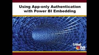 Using Apponly Authentication with Power BI Embedding [upl. by Humpage]