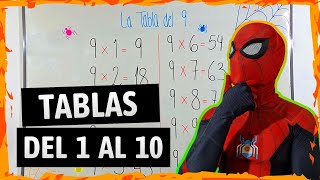 TABLAS DE MULTIPLICAR DEL 1 AL 10  SUPER FÁCIL 🕷 [upl. by Groves]