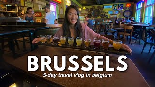 FIRST TIME TRAVELLING TO BELGIUM 🇧🇪  5Day Travel Vlog in Brussels Bruges and Ghent [upl. by Albertina]