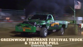 Greenwich Ohio  Greenwich Firemans Festival Truck amp Tractor Pull 2024 [upl. by Afas]