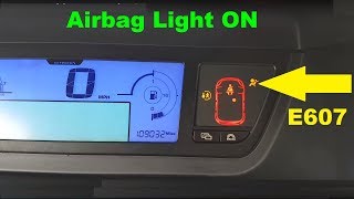 Citroen C4 Picasso Airbag light on error E607 Fault finding and repair [upl. by Frodin743]