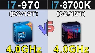 i7970 40GHz vs i78700K  IPC Comparison [upl. by Einaffyt]