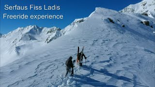 Serfaus Fiss Ladis Freeride lines Snowboarding offpiste in austria Searching for powder lines [upl. by Ilocin]