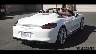 Porsche 981 Boxster Spyder w Armytrix CatBack Exhaust  Review Revs And Driving sounds [upl. by Bucher]