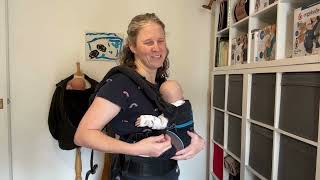 How to Use The Manduca First Carrier with your Newborn Crossed Straps [upl. by Otrebcire288]