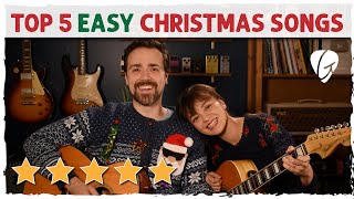 Top 5 BEST Christmas Guitar Songs 🎄 4 Chords or Less [upl. by Aicnelav828]