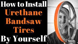 How to Install Urethane Bandsaw Tires By yourself Beau Hannam Guitars and Ukuleles [upl. by Elyrrad767]