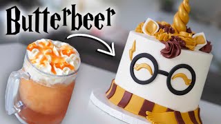 BUTTERBEER Flavored Harry Potter Cake [upl. by Mona819]