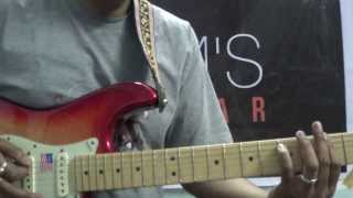 How to play Jingle Bells in Rock version using power chords and riffswwwtamsguitarcom [upl. by Yrot]