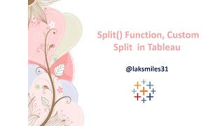 Split Custom Split Function in tableau  Tableau tutorial Advanced [upl. by Hemingway]