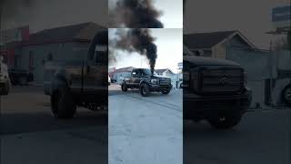 POWERSTROKE SHORTY ROLLING COAL 🤘 TURBO NOISES  BURNOUT  HAPPINESS marcochavezpwt on Instagram [upl. by Ripleigh685]