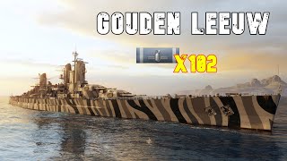 World of WarShips Gouden Leeuw  2 Kills 351K Damage [upl. by Bartie]