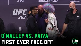 Sean OMalley vs Raulian Paiva First Face Off  UFC 269 Press Conference [upl. by Nivrehs]