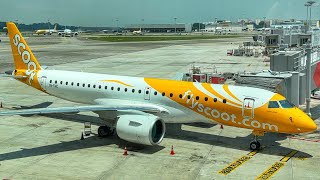 INAUGURAL SCOOT TO MALACCA REVIEW  Embraer E190E2  TR408 Singapore to Malacca [upl. by Maillw]