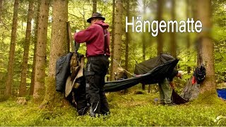 Hängematte im Wald Hütte Stille amp Natur  Outdoor Bushcraft Waldläufer [upl. by Nerhe]