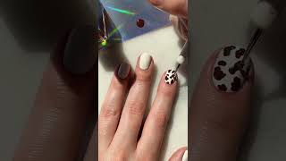 Cow print nail art at home naildesign trending subscribe viral diy youtubeshorts [upl. by Midis]