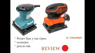 MAKITA 🪓lijadora roto orbital o Trupper BampD como se usa tips y mas🪓 [upl. by Olegnad]