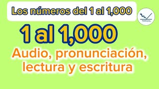 Audio pronunciación lectura y escritura de los números del 1 al 1000 en español [upl. by Alvira]