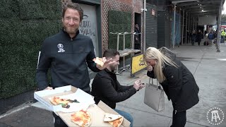 Barstool Pizza Review  Serafina Pizza Bonus Marriage Proposal [upl. by Agler]