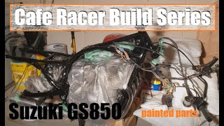 Cafe Racer Build GS850 5  painted parts [upl. by Nahtam957]