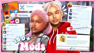 ALL THE MODS I USE IN MY GAME 💻 150 mod links  the sims 4 [upl. by Wyndham711]