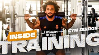 Real Madrid GYM WORKOUT with Marcelo Nacho amp Carvajal [upl. by Dnalyk]