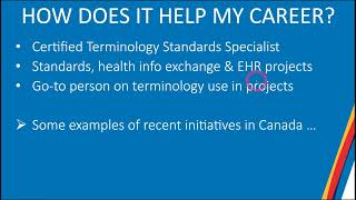 Health Terminology Standards Certificate  Info Session Recording 2023 [upl. by Iseabal]