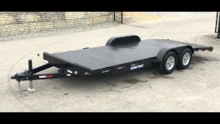 Sure Trac 7x20 Steel Deck Car Hauler Trailer 9900 GVW ST8220CHSB100 [upl. by Jori]