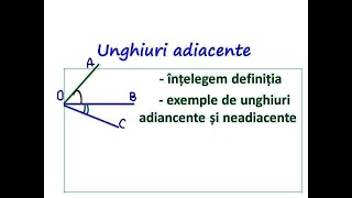 Unghiuri adiacente Bisectoarea unui unghi TEORIE unghiuri bisectoare [upl. by Gabi]