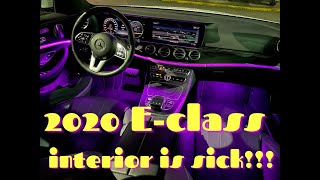 2020 MercedesBenz EClass E350 car review INTERIOR  DAY amp NIGHT comparison [upl. by Nadiya]