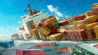 OVER 1900 CONTAINERS Fell into The SEA The LARGEST Cargo Container LOSS at Sea During Shipping [upl. by Aivitnahs]