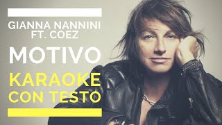 Motivo by Gianna Nannini ft Coez Instrumental Version  KARAOKE CON TESTO [upl. by Sigismund]