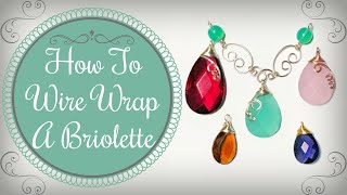 How To Wire Wrap A Briolette  BSue Boutiques [upl. by Hesketh314]